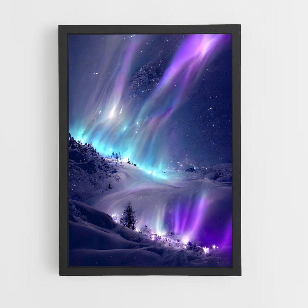 Poster Aurores boréales captivantes – affiche Univers (vue 2)